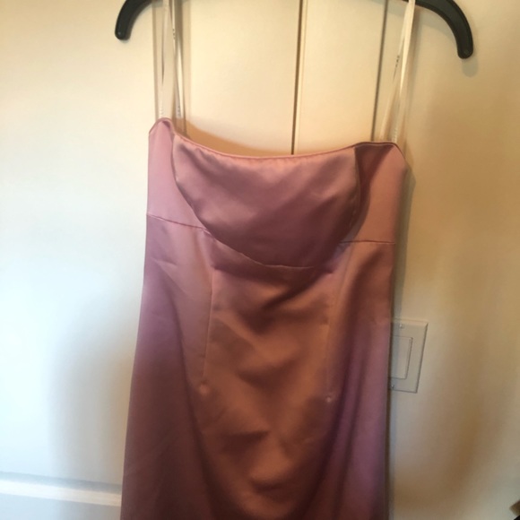 ABS Evening by Allen Schwartz Pink Strapless Gown Size 6 - Picture 2 of 6
